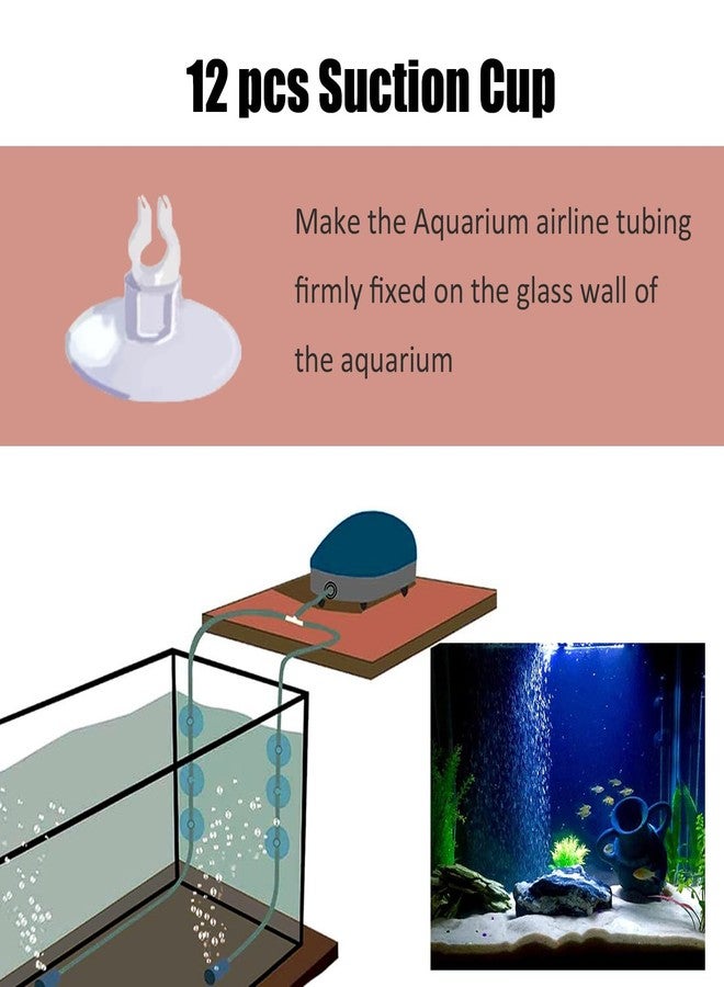 Wonfly Aquarium Air Pump Accessories - Contains Airline Tubing, Control Valve, Air Stones, Connectors, Check Valves, Suction Cups - Image 4